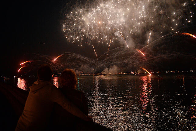 Das Feuerwerk gehört zum Seehasenfest.