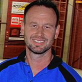 Heiko Götz, Geschäftsführer der Firma Götz Elektrotechnik in der Roßbergsporthalle, hier im September 2020.
