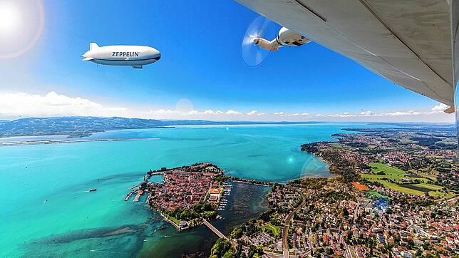 Noch dominiert der Bodensee das Panorama, das sich beim Blick aus einem Zeppelin zeigt. Bald könnte auch die Ostsee regelmäßig vom ...