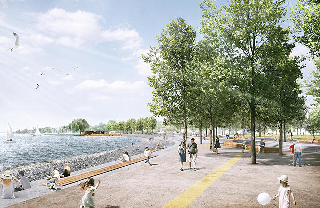Mehr Wege im Uferpark, ein leichter Zugang zum Wasser: Auch das gefiel.