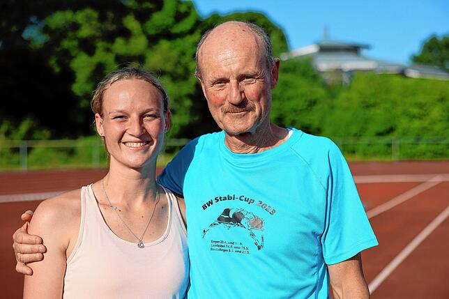 Luzia und ihr Vater und Trainer Winfried Herzig.