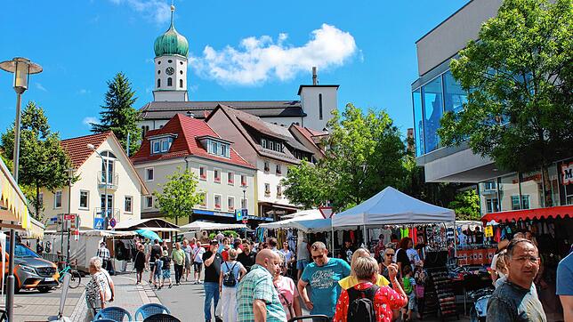 Der Straßenmarkt am Schweizer Feiertag 2022.