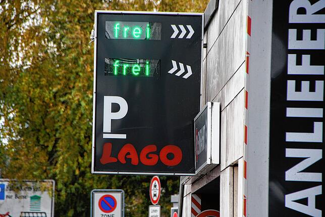 Im Parkhaus Lago sind noch hunderte Plätze frei.