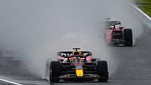 Max Verstappen (vorne) aus den Niederlanden fährt in Japan zum Sieg &ndash; und wird erneut Weltmeister.