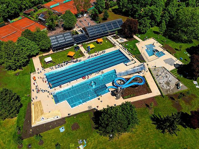 Das Parkschwimmbad in Donaueschingen.