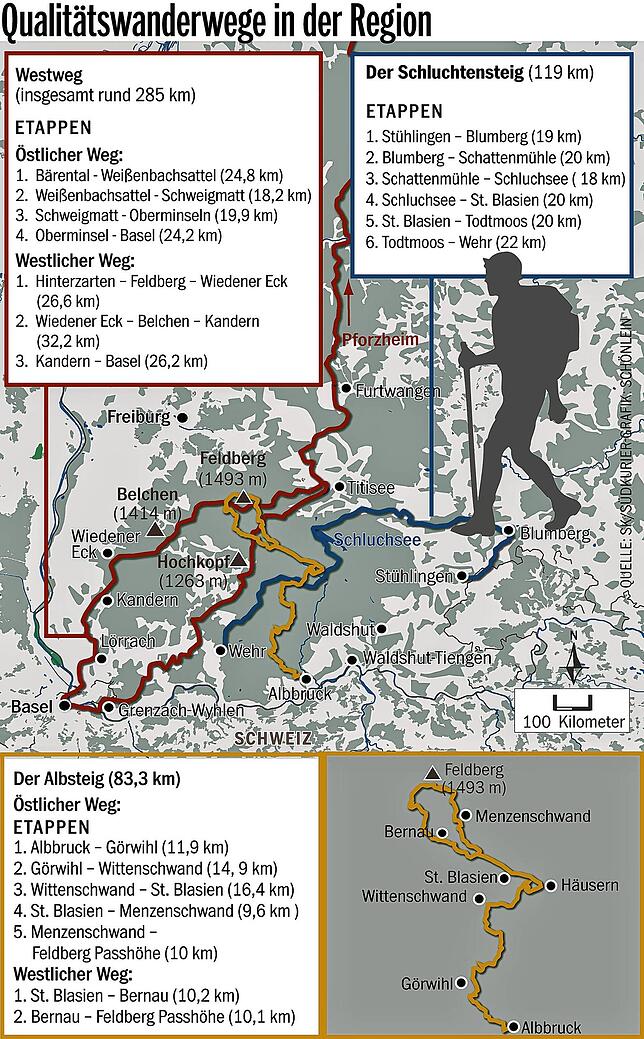 Bild 1: Den Qualitätswanderweg aufwerten: So soll der Albsteig Schwarzwald an Erlebnispotential gewinnen