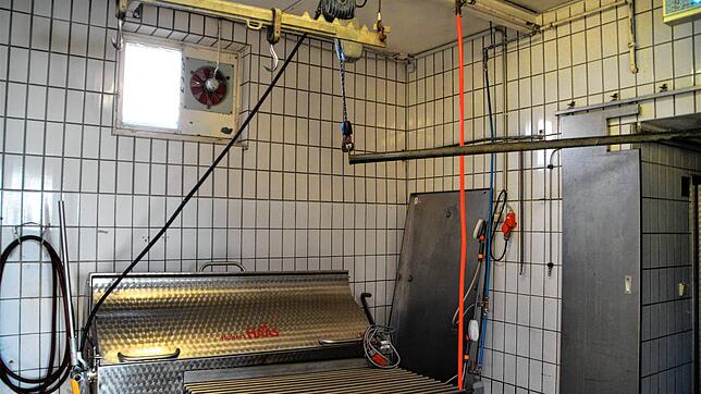 Gravierende Mängel wurden von der Kommission des Landratsamtes im Raitbacher Schlachthaus festgestellt. Nun wird es geschlossen. Bild: ...