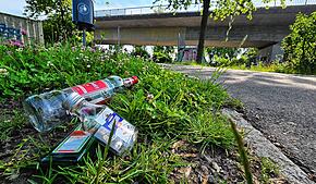 Rund um den Skaterpark bei der Kitzenwiese gilt ein Rauch- und Alkoholverbot – doch daran halten sich nicht alle.