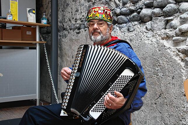 Sorgte dafür, dass es beim Andruckfest nicht an Musik fehlte: Heinz-Peter Lauinger.