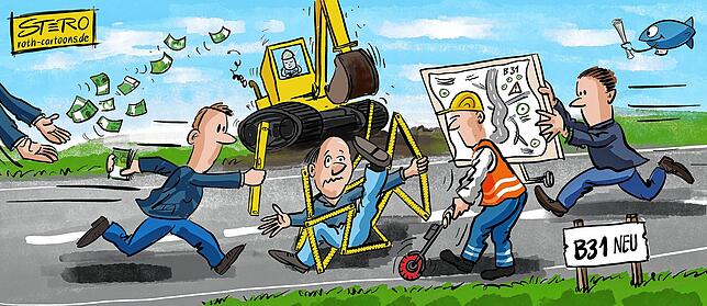 Die Deges-Planer haben viel zu tun rund um die B31-neu. Aber deshalb geht‘s auch nicht schneller voran.