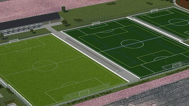 So sieht es aus: Auf der Computeranimation lässt sich erkennen, wie groß und stattlich die neue Sportanlage des TuS Binzen wird.