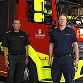 Langjährige Feuerwehrleute und engagierten Nachwuchs kann die Feuerwehr Konstanz immer gebrauchen, sind sich Kommandant Bernd Roth ...
