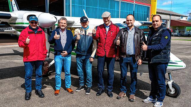 Die Mitglieder des Vereins zur Hagelabwehr in den Landkreisen Schwarzwald-Baar und Tuttlingen, von links: Thomas Oppenländer (Berater), ...