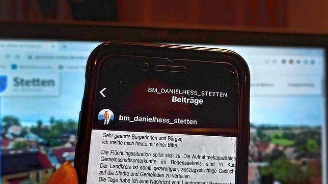Bürgermeister Daniel Heß appelliert auf Social Media an die Stettener Bürger. &bdquo;Bitte unterstützen Sie die Gemeinde, indem Sie auch ...