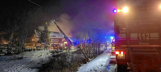Brand in Bonndorf am Abend des Dreikönigstags.