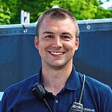 Tobias Fischer ist für die Feuerwehr Konstanz auf dem Campus-Festival.
