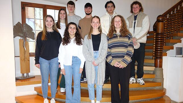 Bis Januar ist der jetzige Jugendgemeinderat von Engen noch im Amt: Emily Steiner (von links), Alexa Stärk, Patrick Pardyla, Gioia Rosa ...