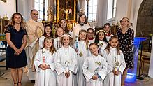 Sieben Kinder haben in St. Jakobus Kirche in Untermettingen ihre Kommunion gefeiert.