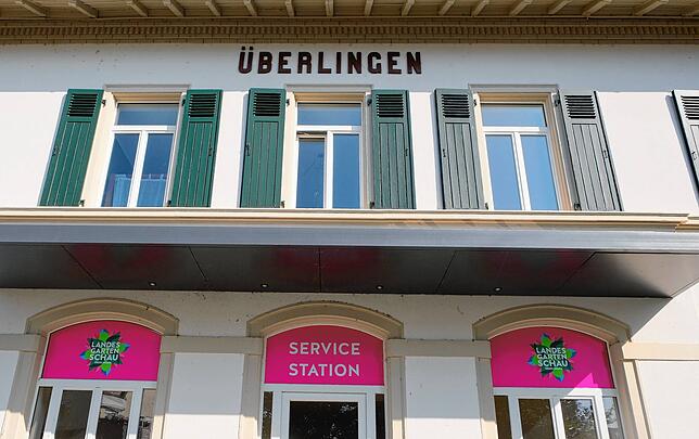 Willkommen bei der Landesgartenschau in Überlingen – Das Infozentrum wird im Bahnhof Therme sein.