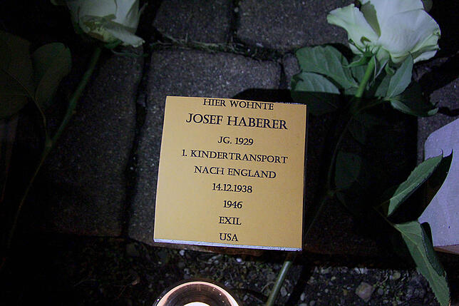 Symbolischer Stolperstein für Josef Haberer