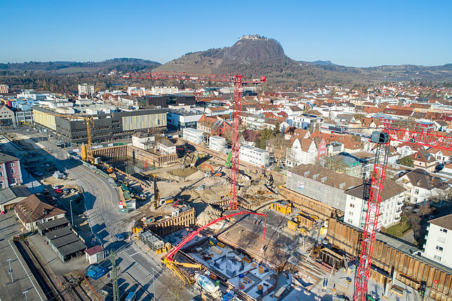 Bilder der Cano-Baustelle Ende Februar in Singen.