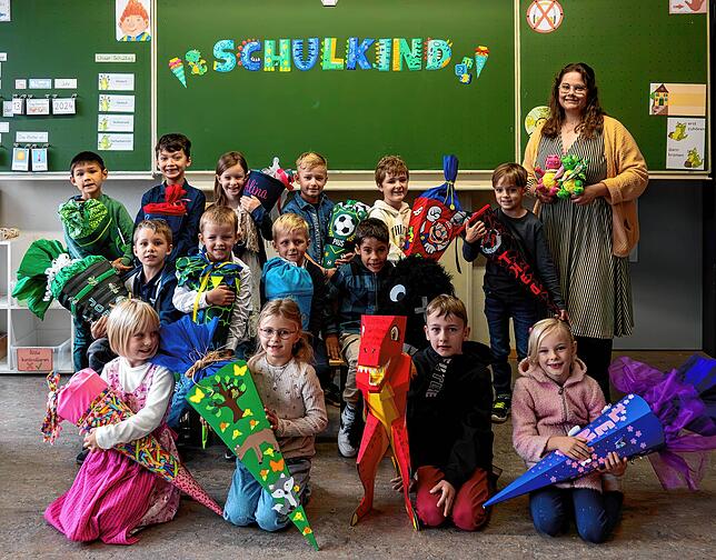 Die Klasse 1b der Grundschule Tennenbronn mit Klassenlehrerin Franziska Stehle.