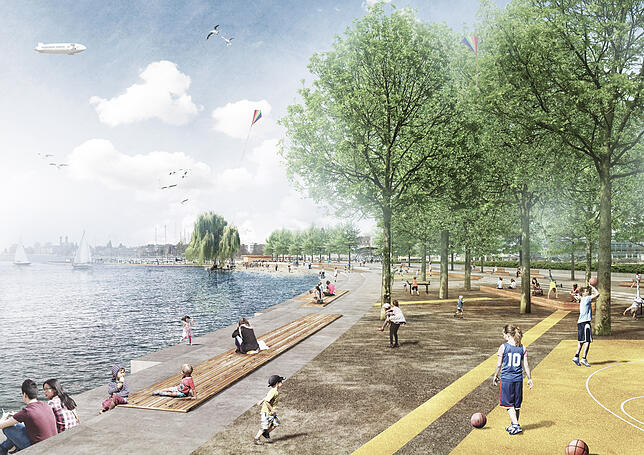 So stellt sich das Architektenbüro K1 Landschaftsarchitekten die Uferpromenade nach der Umgestaltung vor.