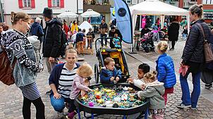 Eine große Spielstraße am Spitalplatz war die Attraktion für Kinder.