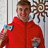 Auszeichnung: Mit der Silbermedaille für Platz zwei mit der Staffel bekam der Bad Säckinger Biathlet Fabian Kaskel vom SC Todtnau bei ...