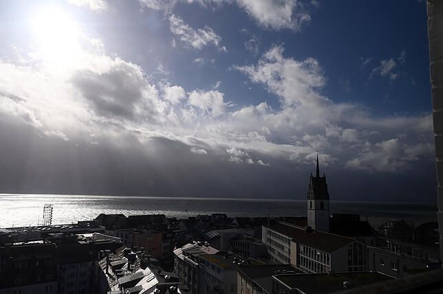 Nur kleinere Schäden richtete der Sturm in Friedrichshafen an.