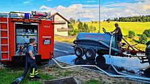 In Gersbach lagern nun in mehreren Anhängern rund 13.000 Liter Löschwasserreserve.