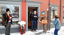 Holger (links) und sein Bruder Roland Schank (rechts) war am Schmotzigen in Meßkirch unterwegs.