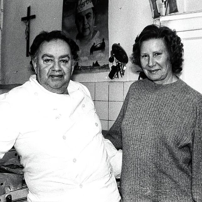 Renate und Richard Gandor im Jahr 1996 ihrer Backstube in der Niederburg.