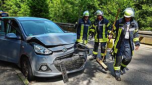 Die Feuerwehrkräfte aus Peterzell kümmerten sich um ausgelaufene Fahrzeugflüssigkeiten.