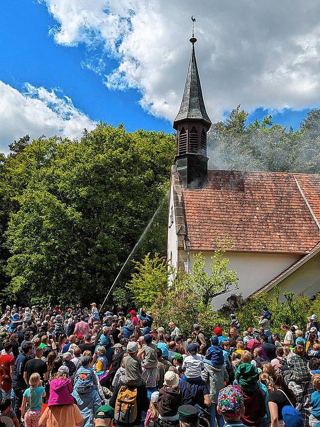 Viel Interesse gab es für die Übung.