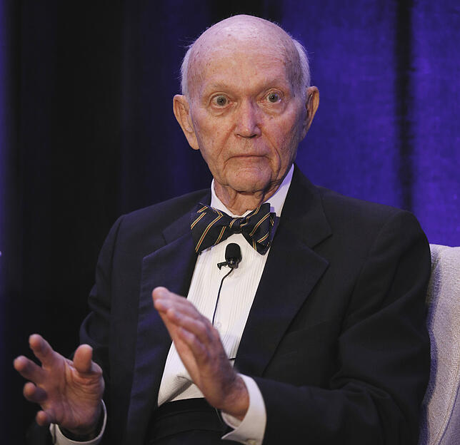 Michael Collins (88) 50 Jahre nach der ersten Mondlandung in Cocoa Beach, einem Städtchen nahe Cape Canaveral, wo die Astronauten früher ...