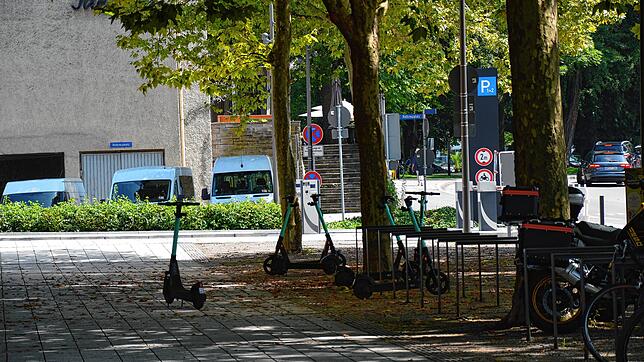 Zumindest in Lindau gibt es kaum Probleme mit den Rollern: Meist werden sie ordnungsgemäß abgestellt und sind auch selten in Unfälle ...