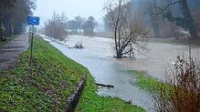 Dezember-Hochwasser an der Wutach (Archivfoto). Noch viel dramatischer war die Lage im Februar 1990, als ganze Stadtteile Tiengens unter ...