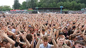 Was für eine Stimmung: Tausende Besucher feierten beim Campus-Festival im Bodenseestadion.