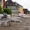 In der Murger Ortsdurchfahrt ist im Moment der südliche Gehweg zwischen Sparkasse und Friedhof in Bau.