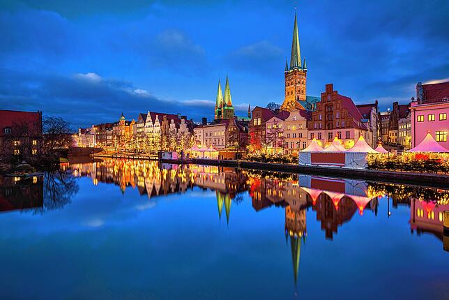 Der Weihnachtsmarkt in Lübeck.