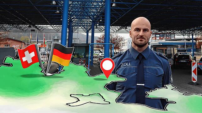 Für Denis Wohllaub hat die Grenze als Zöllner des Zollamts Bietingen eine große Bedeutung: Sie ist sein täglicher Arbeitsort.