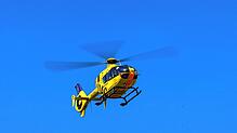 Rettungshubschrauber “Christoph 33„ ist im Landeanflug. (Symbobild)