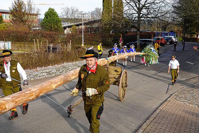 Bild 1: Hier sind die besten Bilder vom Narrenbaumstellen in Görwihl