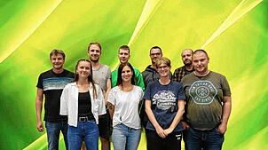 Der Vorstand der DJK-Handballer (von links): Wolfgang von Sperl (Vorsitzender), Nadja Janke (Spielersprecherin), Stephan Huber ...
