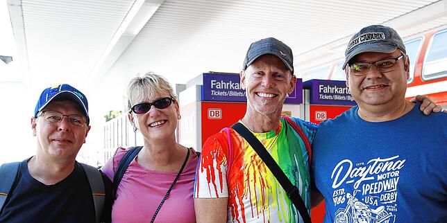Das Neun-Euro-Ticket hat (von links) Sascha Morgenstern, Kerstin Nürnberger, Peter Freiheit und Mark Ulrich aus Spaichingen zum Ausflug ...