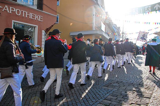 Bild 7: Fasnachts-Auswerfen und Narrenbaumstellen: Bilder des Hochrhein Narrentreffens in Tiengen (Teil 1)