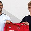 Neuzugang: Sportchef Kai Schillinger (links) begrüßt Samuel Spreter beim VfR Bad Bellingen.