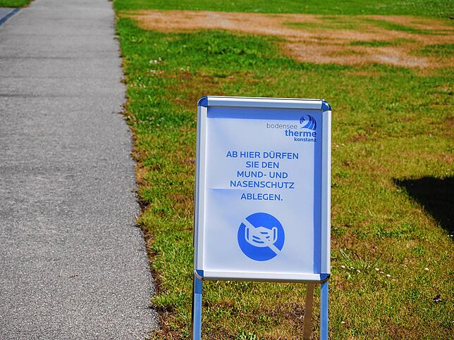 Wenige Meter und schon darf man den Mundschutz absetzen.