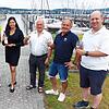 Vereinsvertreter und Organisatoren stoßen schon mal auf ein erfolgreiches und schönes Wein- und Fischerfest an (von links): Andreas ...
